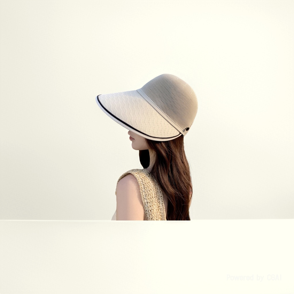 A light and breathable baseball cap for women can be worn as a mask in spring and summer. A wide-brimmed sun hat is a sun protection hat for outdoor outings Item Picture