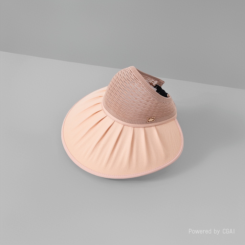 Cross-border Korean-style spring and summer patchwork wide-brimmed sun hat, stylish and elegant women's baseball cap, sun protection and breathability for beach outings Specification image