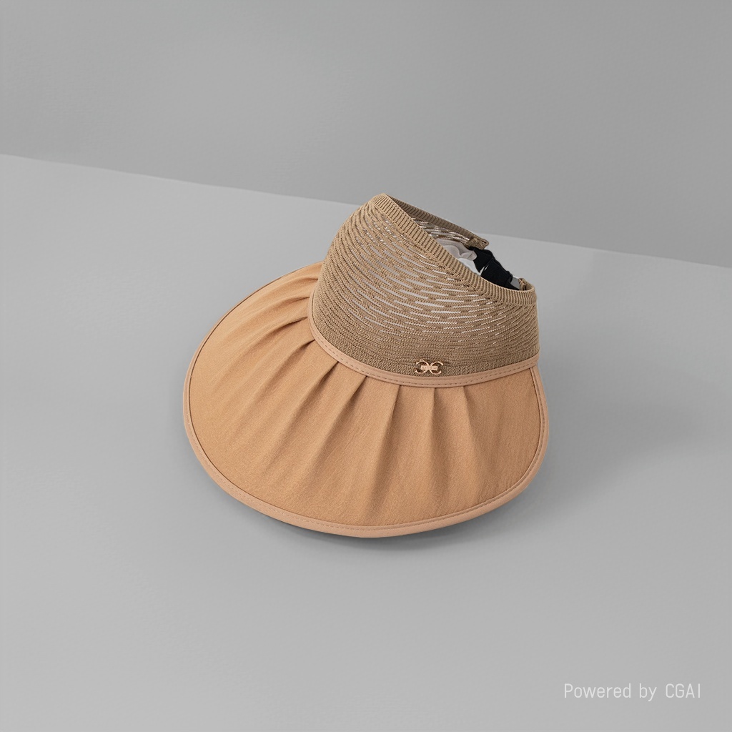 Cross-border Korean-style spring and summer patchwork wide-brimmed sun hat, stylish and elegant women's baseball cap, sun protection and breathability for beach outings Item Picture