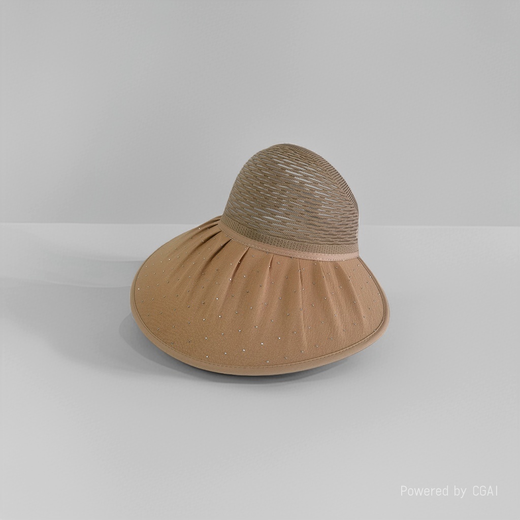 Cross-border Korean-style spring and summer patchwork wide-brimmed sun hat, stylish and elegant women's baseball cap, sun protection and breathability for beach outings details Picture