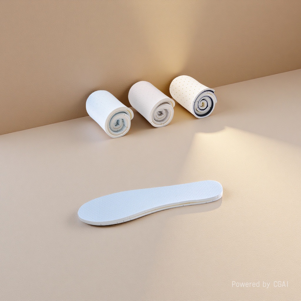 Ice silk fabric latex insoles Item Picture