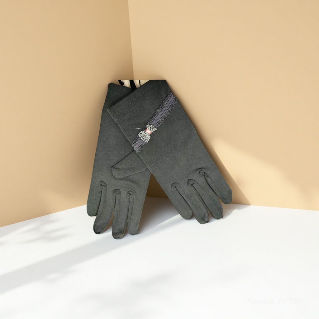 Velvet non-shedding protective gloves for cold protection, outdoor cycling warmth, single-layer fabric, mink pom-pom cycling wholesale 164648463 details Picture