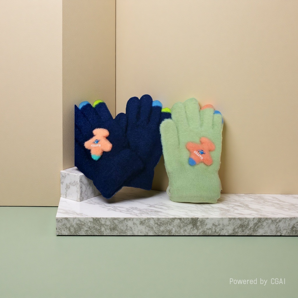 Children's knitted gloves, flip-top finger-exposing warm touch screen gloves, mixed colors and styles, street goods, morning market and night market wholesale. 165608711