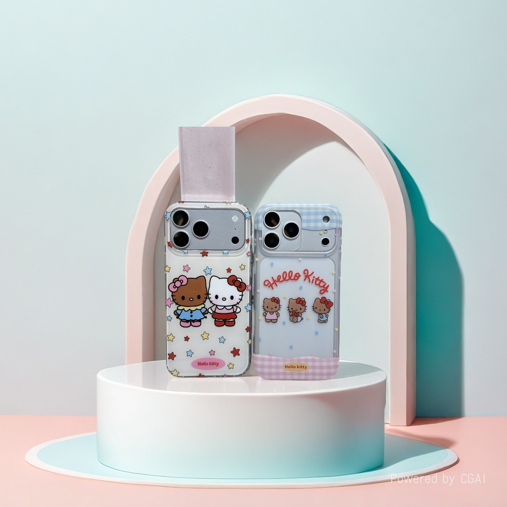 Hello Kitty可爱手机壳软硅胶保护套120度旋转防摔
