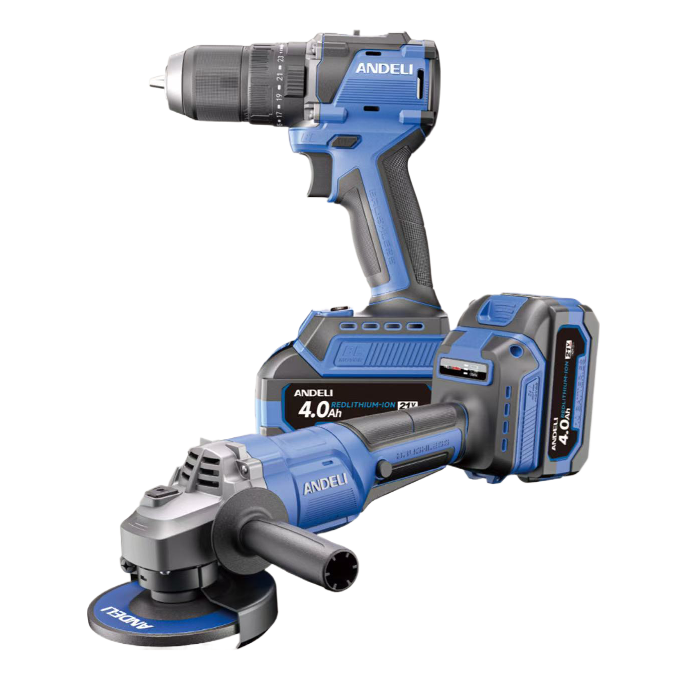 2-piece set of electric drill Angle grinder, electric screwdriver and electric hammer, highly efficient, quiet and powerful Item Picture