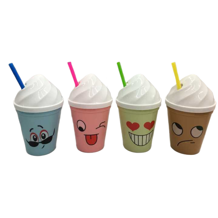 Creative ice cream water cup, high-quality plastic cup, colorful ice cream cup. 001-1046111047676 Item Picture