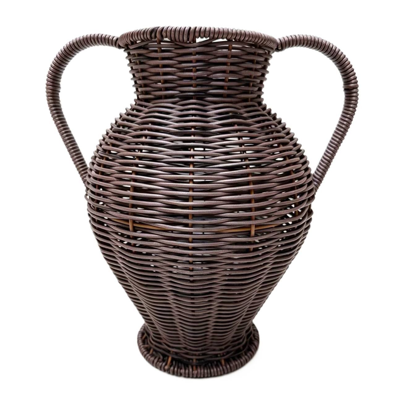 Rattan-like woven double-handled vase for home decoration, homestay decoration and hotel decoration Item Picture