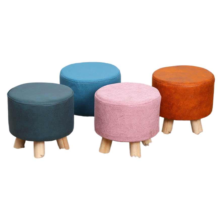Wholesale of fashionable and creative shoe-changing stools for home living rooms, coffee tables, sofas, small stools, low stools, children's shoe-changing stools and square stools Specification image