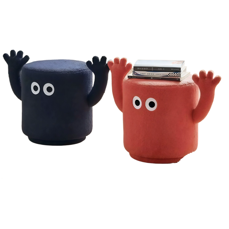 Cute low stools for the living room, creative, sturdy and durable. 2026 new style children's solid wood stools and round stools Item Picture
