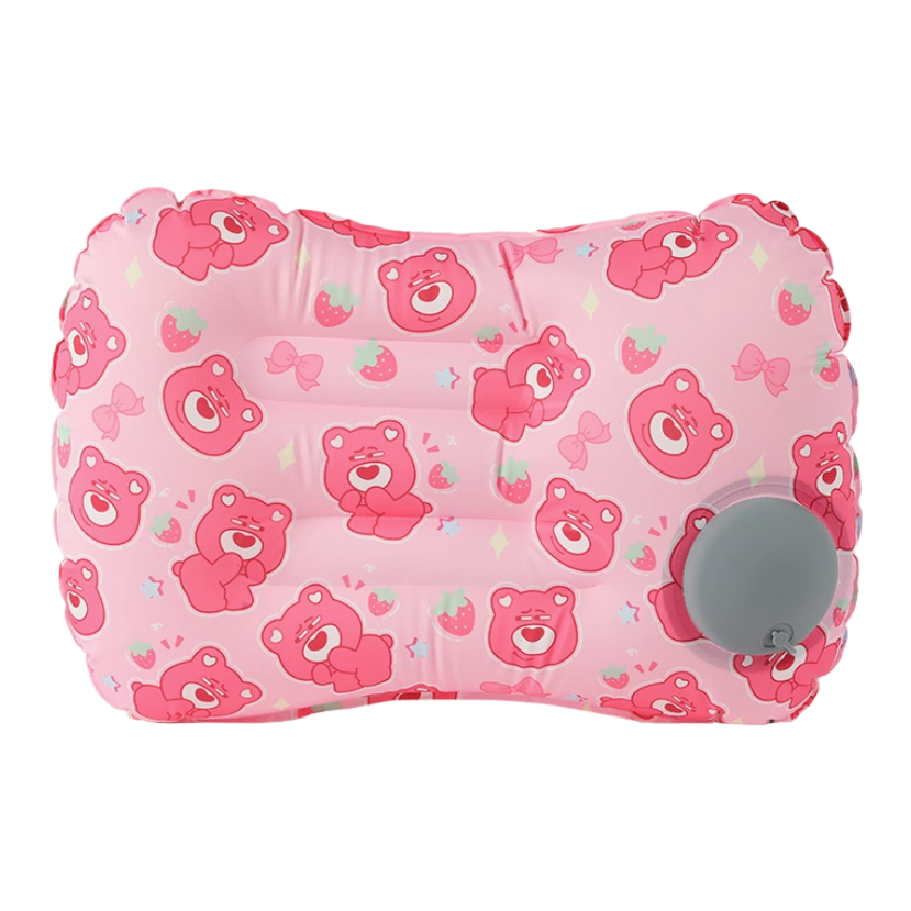 Ice Silk inflatable pillow, portable travel inflatable pillow, outdoor camping storage inflatable square pillow, office backrest Item Picture