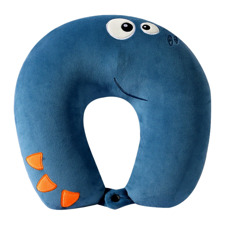 Cartoon dinosaur U-shaped pillow, foam particle deformation pillow, throw pillow, car headrest, multi-functional pillow, creative neck pillow 153057200 Item Picture