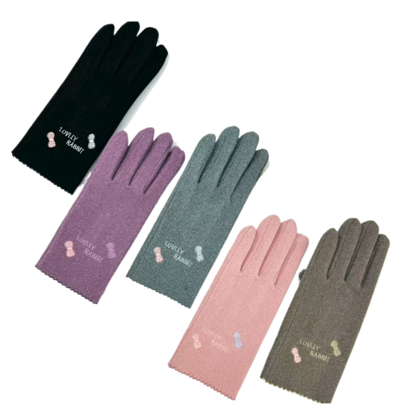 Rabbit fur warm gloves, women's winter cycling cold protection gloves, outdoor thickened fur touch screen gloves wholesale 165316792 Item Picture