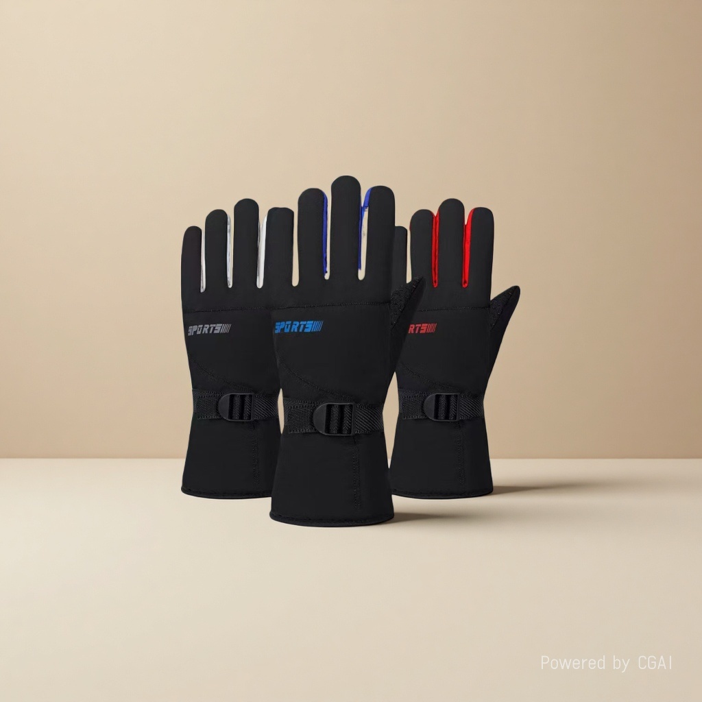 2025 nuevos guantes de esquí al aire libre 3M con terciopelo interior montañismo impermeable y cálido touch screen guantes con terciopelo a prueba de viento 085357954 details Picture