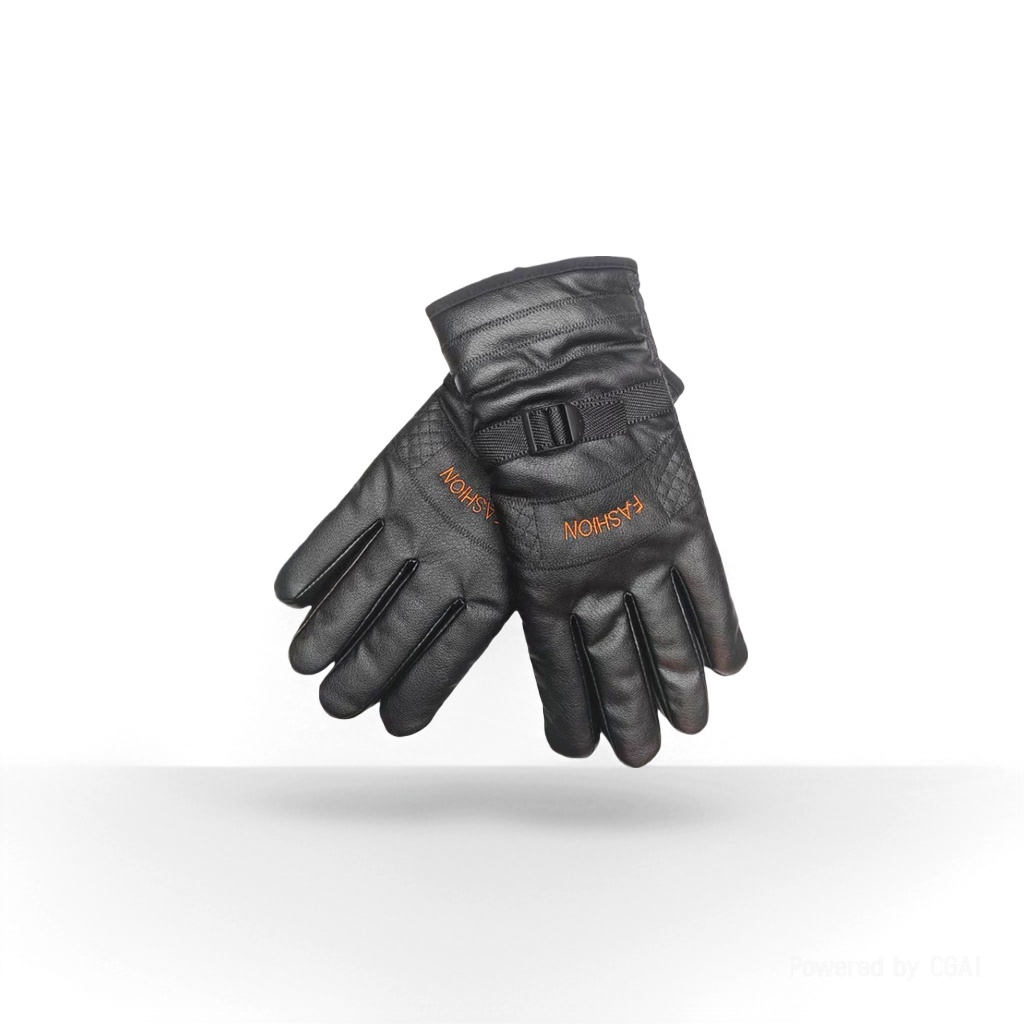 Faux deerskin sports outdoor fleece gloves for warmth, thickened windproof cycling, winter cotton gloves for cold protection, manufacturer wholesale 085515494 details Picture