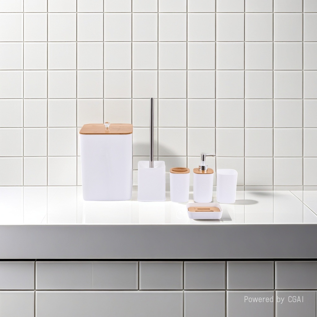 Stainless steel bathroom sets, resin bathroom supplies, hotel supplies, plastic cups, tooth cups Specification image
