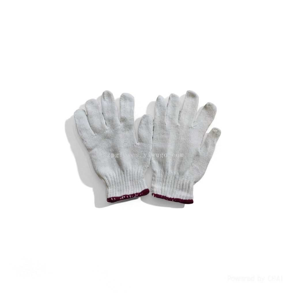 Labor protection cotton yarn gloves for drivers and construction sites, wear-resistant and protective knitted yarn gloves, can be printed with logos Item Picture