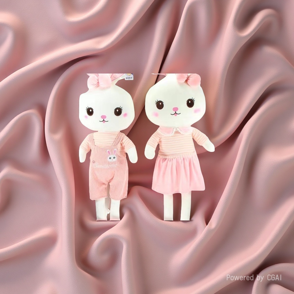 Beauty rabbit plush toy, children's soothing doll, rabbit doll, large pillow for girls to sleep on the bed, Chinese trend details Picture