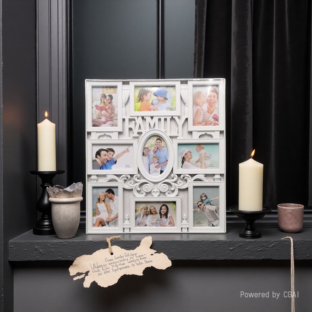 Factory direct sales MDF combination one-piece photo frame FAMILY family combination photo frame wall hanging wall decoration frame 094350186