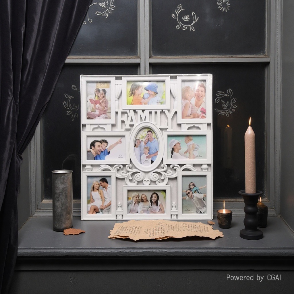 Factory direct sales MDF combination one-piece photo frame FAMILY family combination photo frame wall hanging wall decoration frame 094350186 Specification image