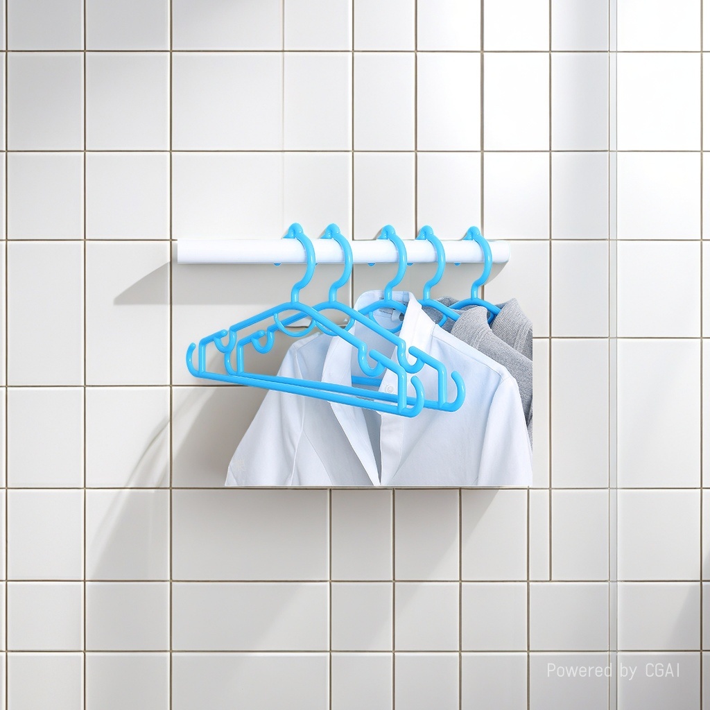 Thickened, traceless household multi-functional plastic clothes hanger, anti-slip clothes drying rack, plastic clothes hanger wholesale Specification image