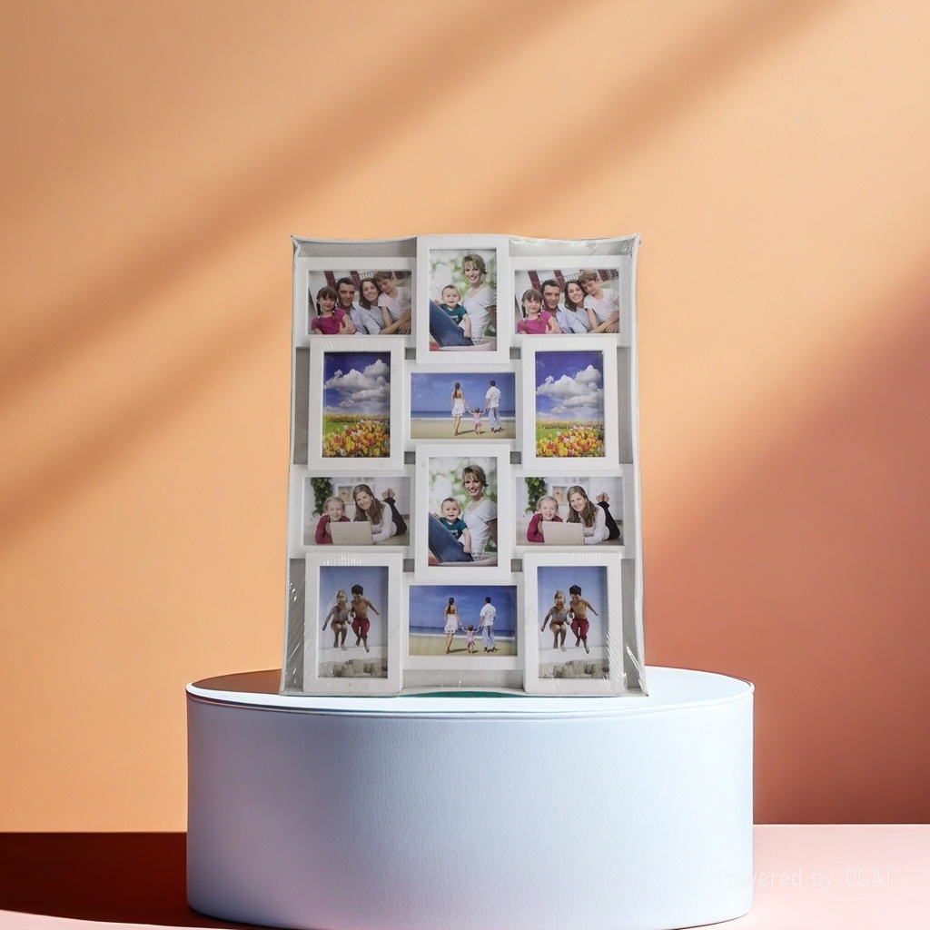 Factory direct sales MDF combination one-piece photo frame FAMILY family combination photo frame wall hanging wall decoration frame 8342-9 Specification image
