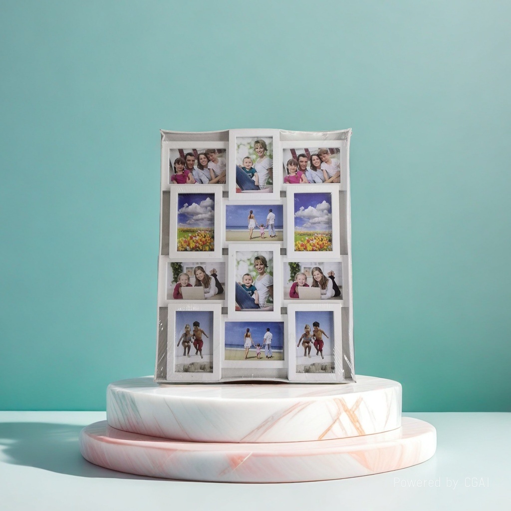 Factory direct sales MDF combination one-piece photo frame FAMILY family combination photo frame wall hanging wall decoration frame 8342-9 Application Scenario