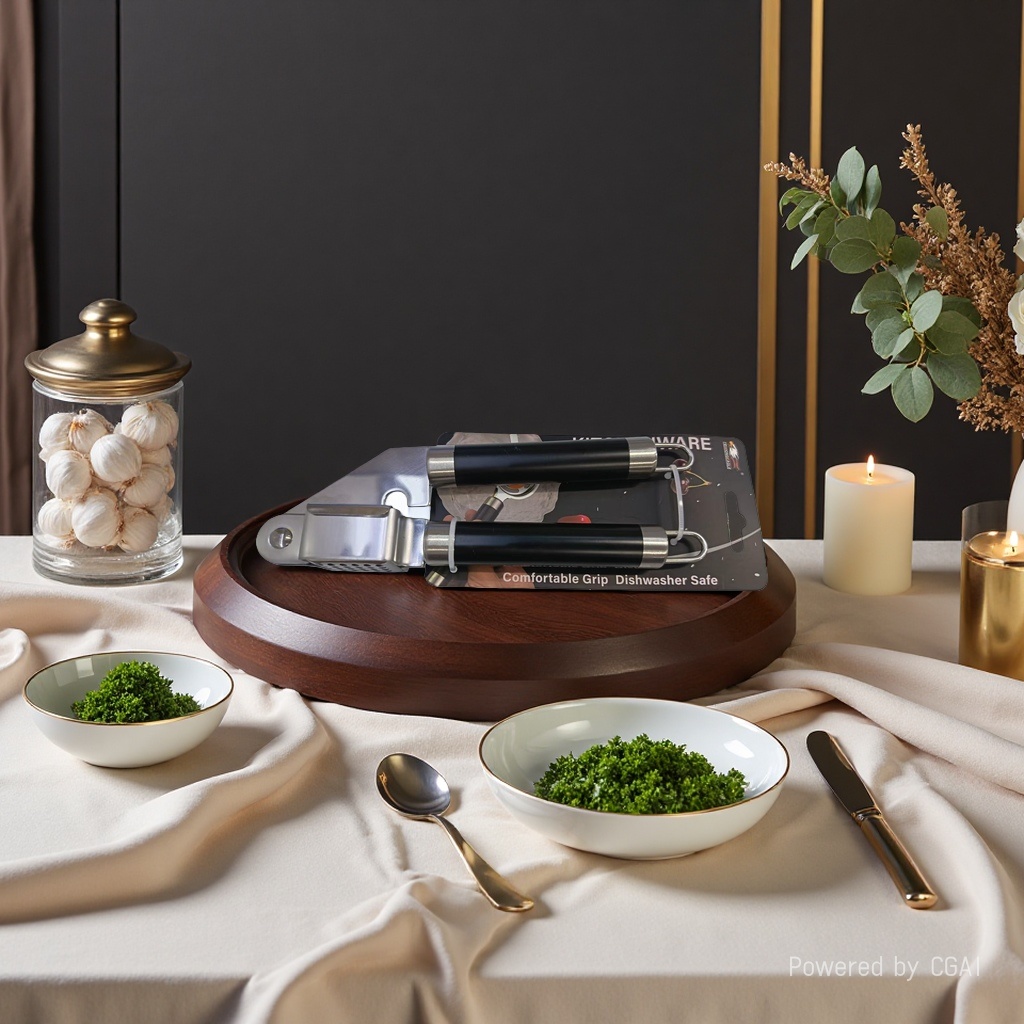 Garlic peeler, garlic press, garlic puree mixer, garlic mince machine - household gadgets