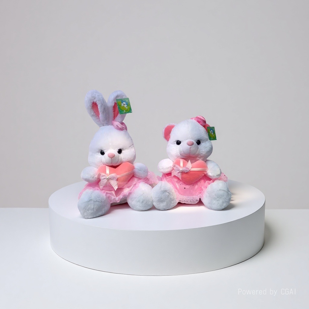 Love Bear, Love Rabbit plush toys, trendy dolls, plush figurines, cute and soft, available in various sizes Application Scenario