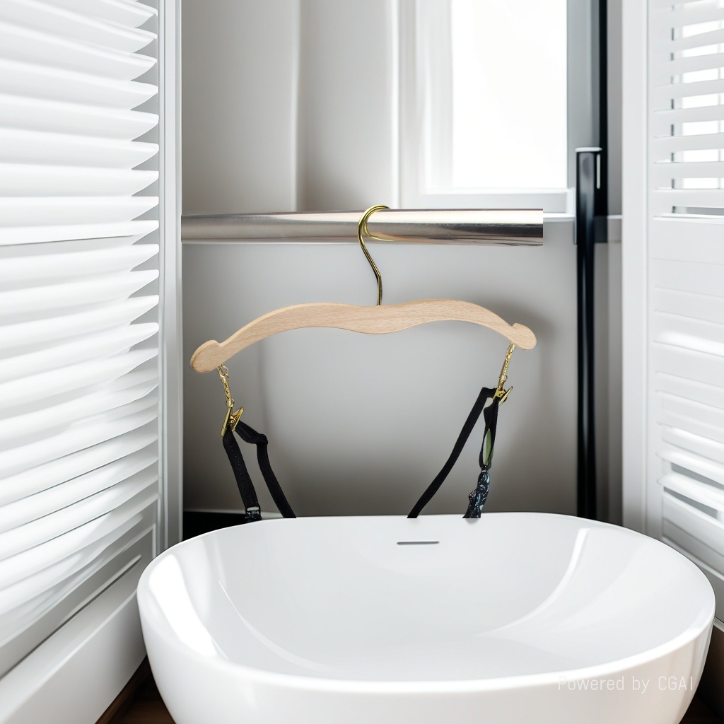 Inner clothes hanger: Plastic thickened anti-slip underwear, underpants, bra rack, women's golden clips Specification image