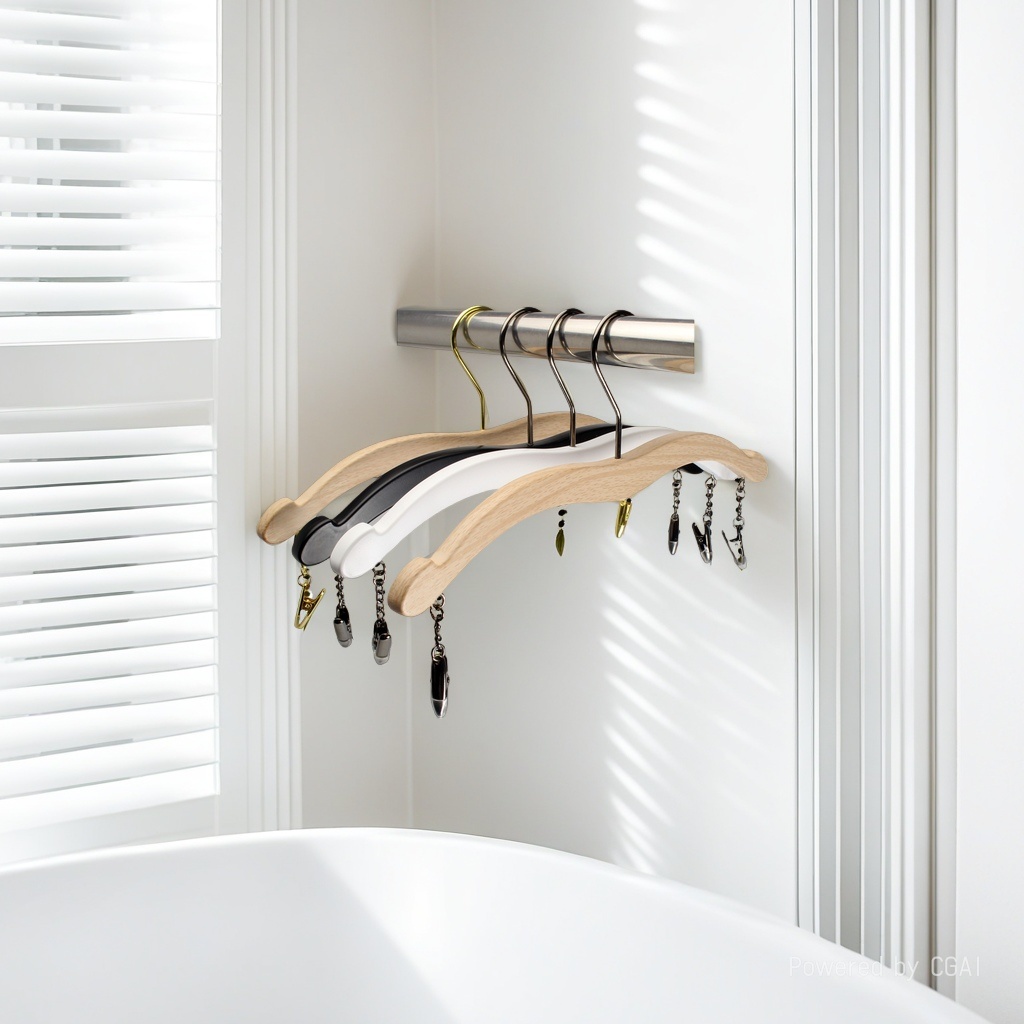 Inner clothes hanger: Plastic thickened anti-slip underwear, underpants, bra rack, women's golden clips
