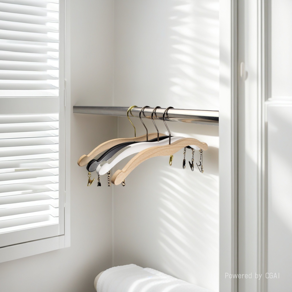 Inner clothes hanger: Plastic thickened anti-slip underwear, underpants, bra rack, women's golden clips details Picture