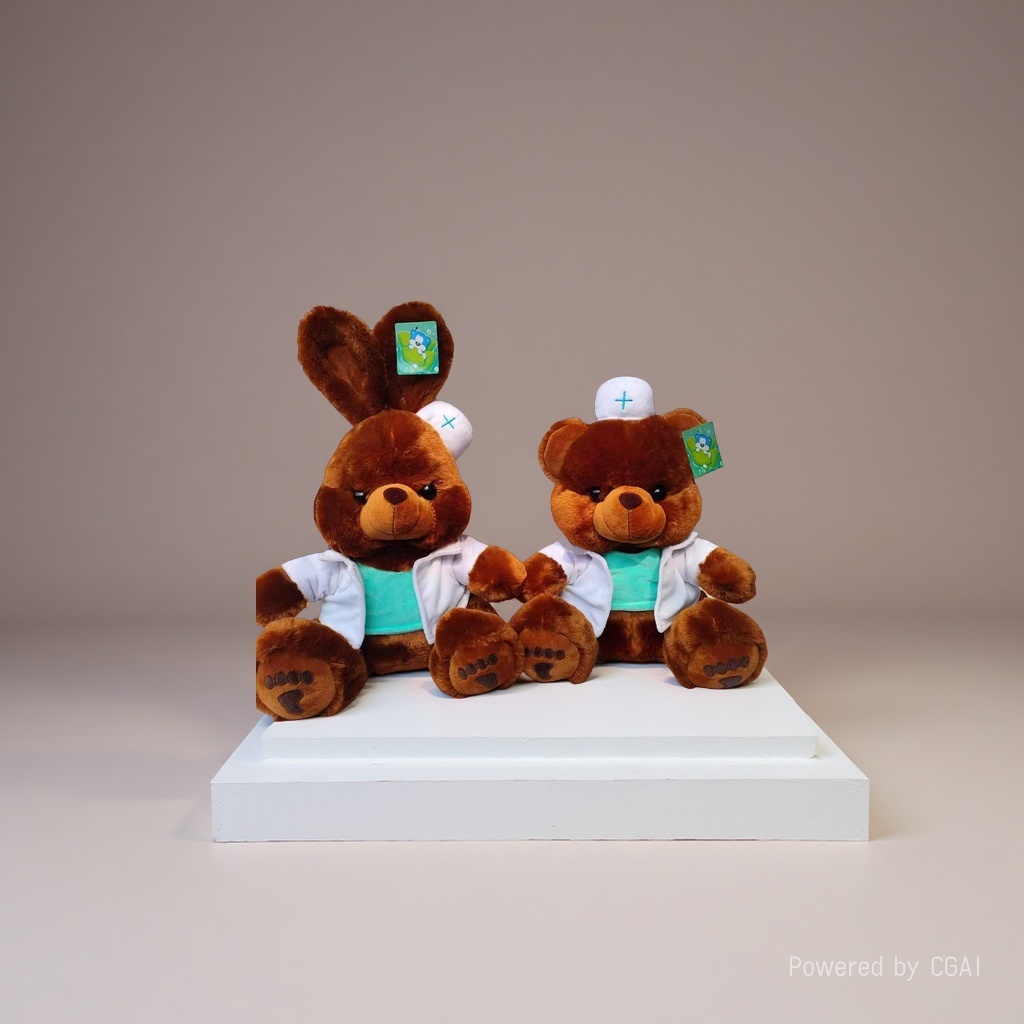 Cute plush toys, heart-shaped rabbits, heart-shaped bears, custom-made plush dolls, dolls, plush toys details Picture