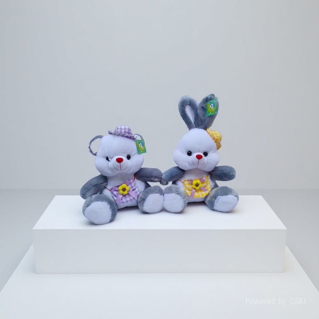 White toy bear plush toy, heart-shaped rabbit, heart-shaped bear toy doll, plush toy 103035051 Application Scenario