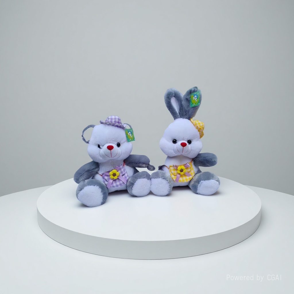 White toy bear plush toy, heart-shaped rabbit, heart-shaped bear toy doll, plush toy 103035051 details Picture
