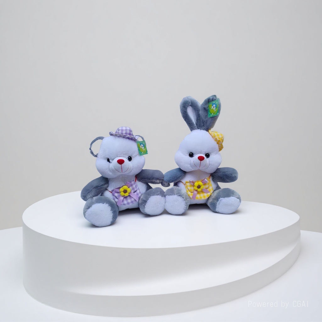 White toy bear plush toy, heart-shaped rabbit, heart-shaped bear toy doll, plush toy 103035051 Specification image