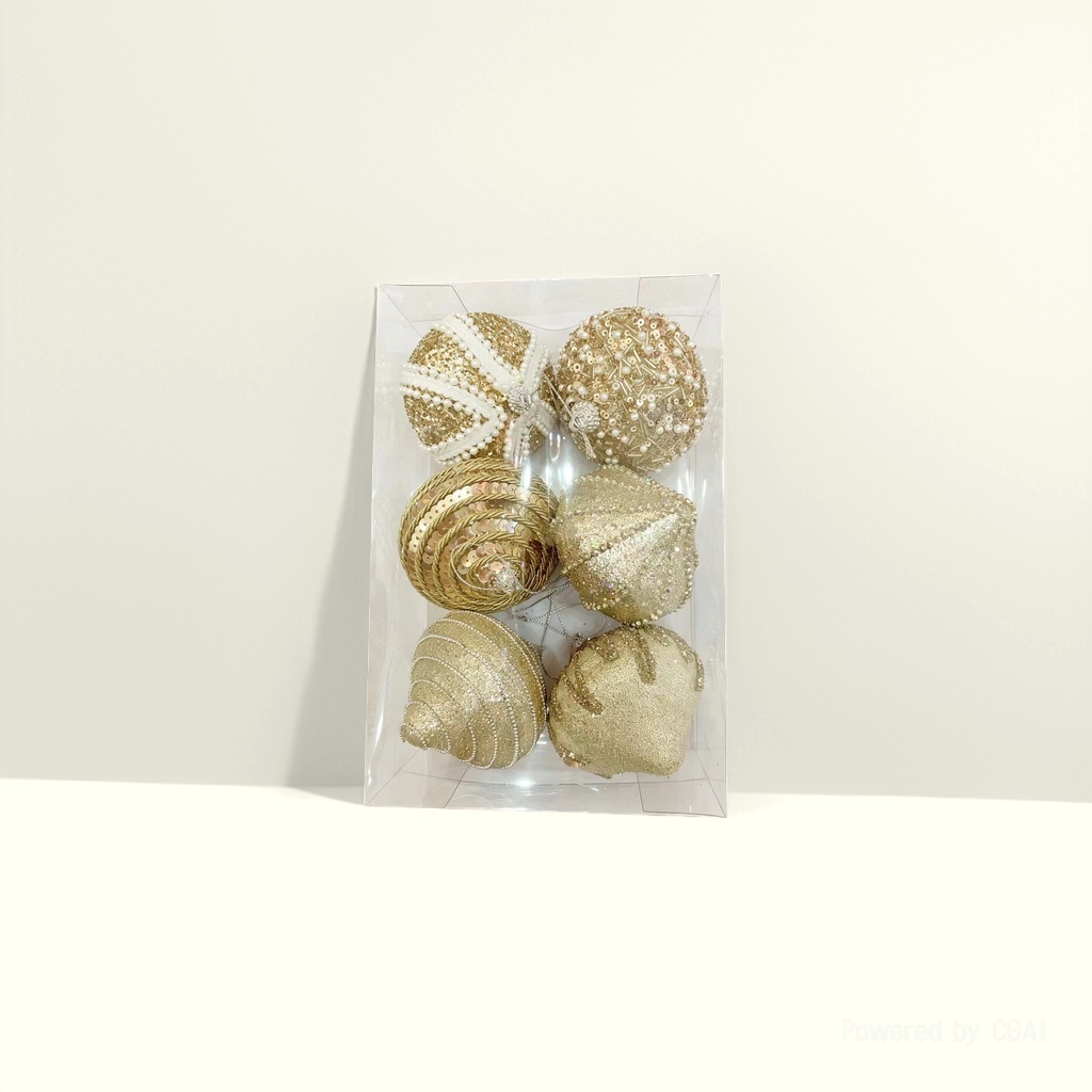 金色系圣诞球圣诞礼品包装圣诞树装饰圣诞氛围布置
