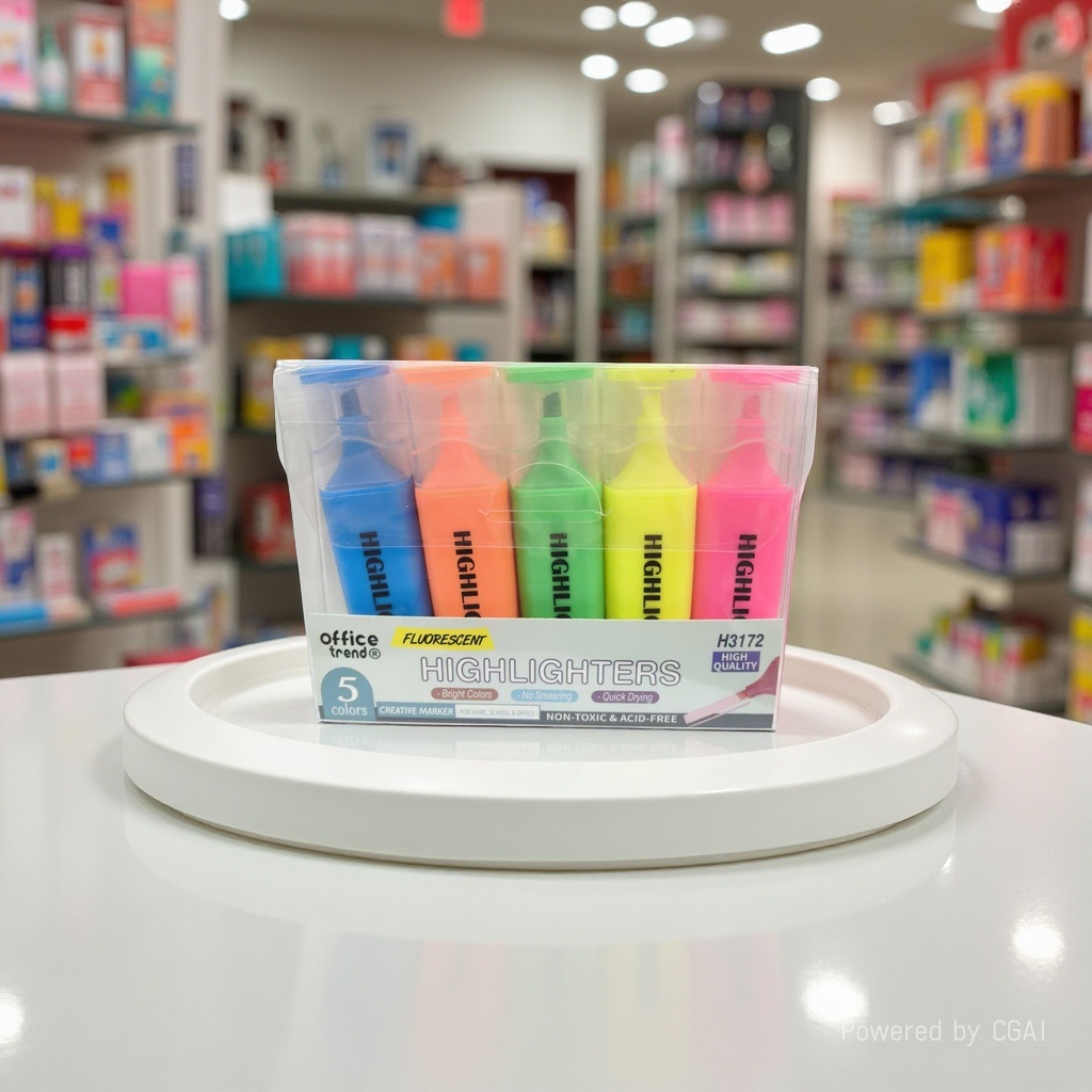 Fluorescent pen, fluorescent color, macaron-colored set marking, student writing stationery Specification drawing