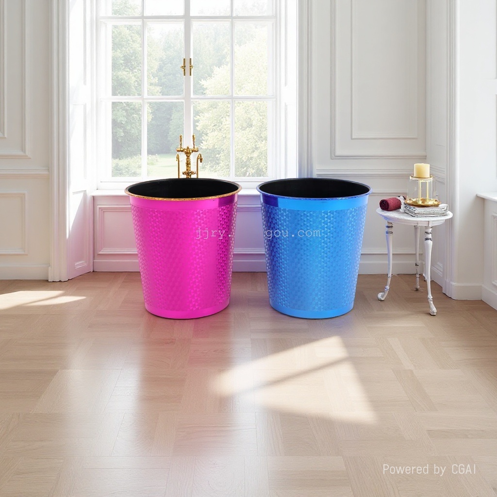 Plastic trash can, trash can, plastic waste, garbage, 140652181 Application Scenario