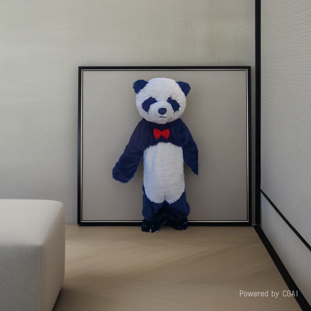 Long-haired giant bear soft board panda doll AI toy Plush toy Star person Specification image