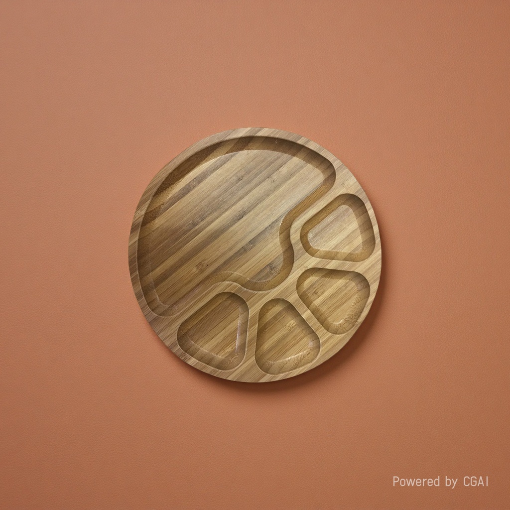 Wooden handicrafts, laser imitation wood trays, engagement gifts, wooden product bases, 18cm wooden trays details Picture
