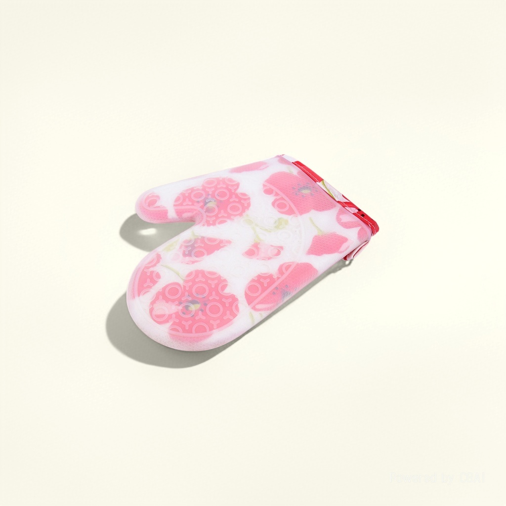 Pink flower-patterned heat-insulating suits, thickened heat-insulating gloves, and fire-retardant protective equipment details Picture