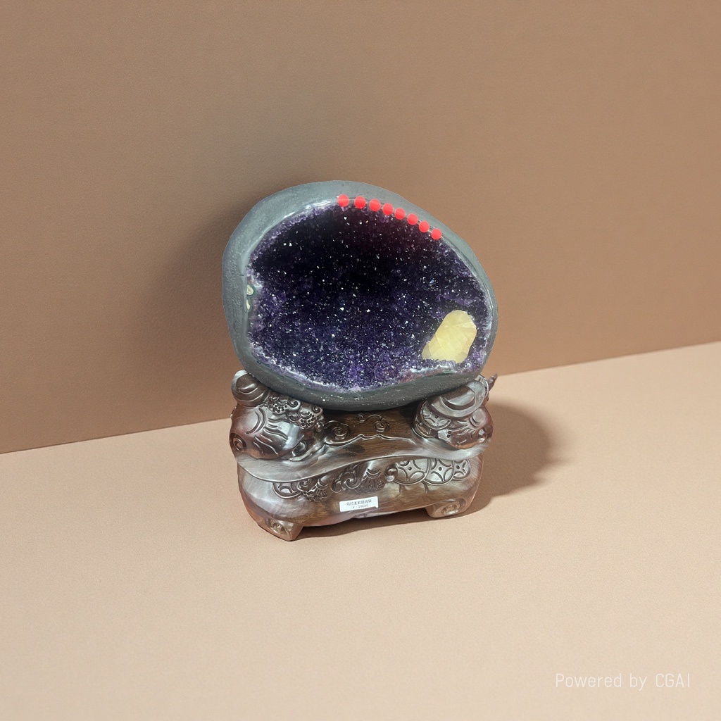 紫水晶洞乌拉圭紫晶摆件象神水晶工艺品钥水晶批发