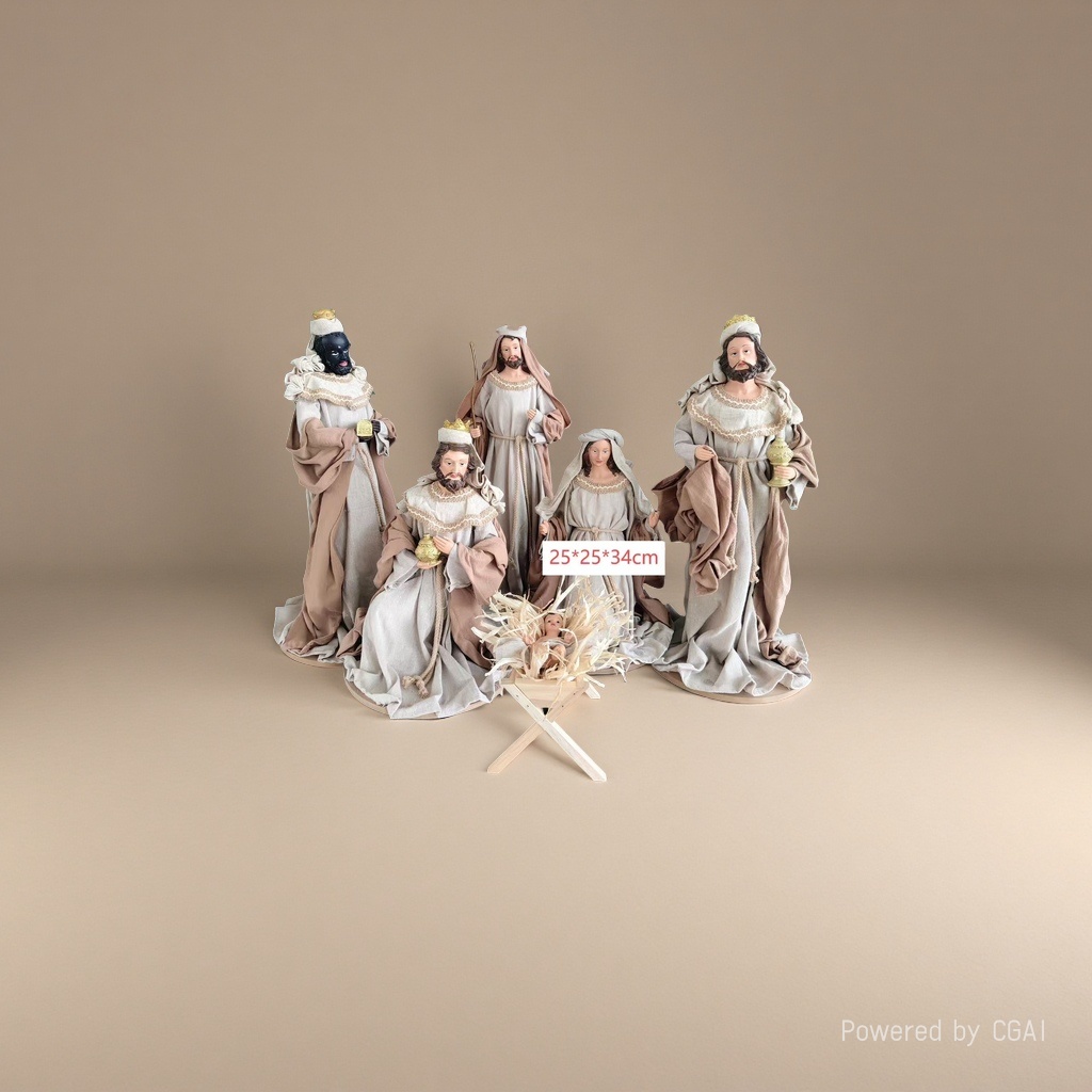 Cross-border gift church decoration Christmas ornaments, statue of Saint Joseph the Father, Christmas creative ornaments decoration Application Scenario