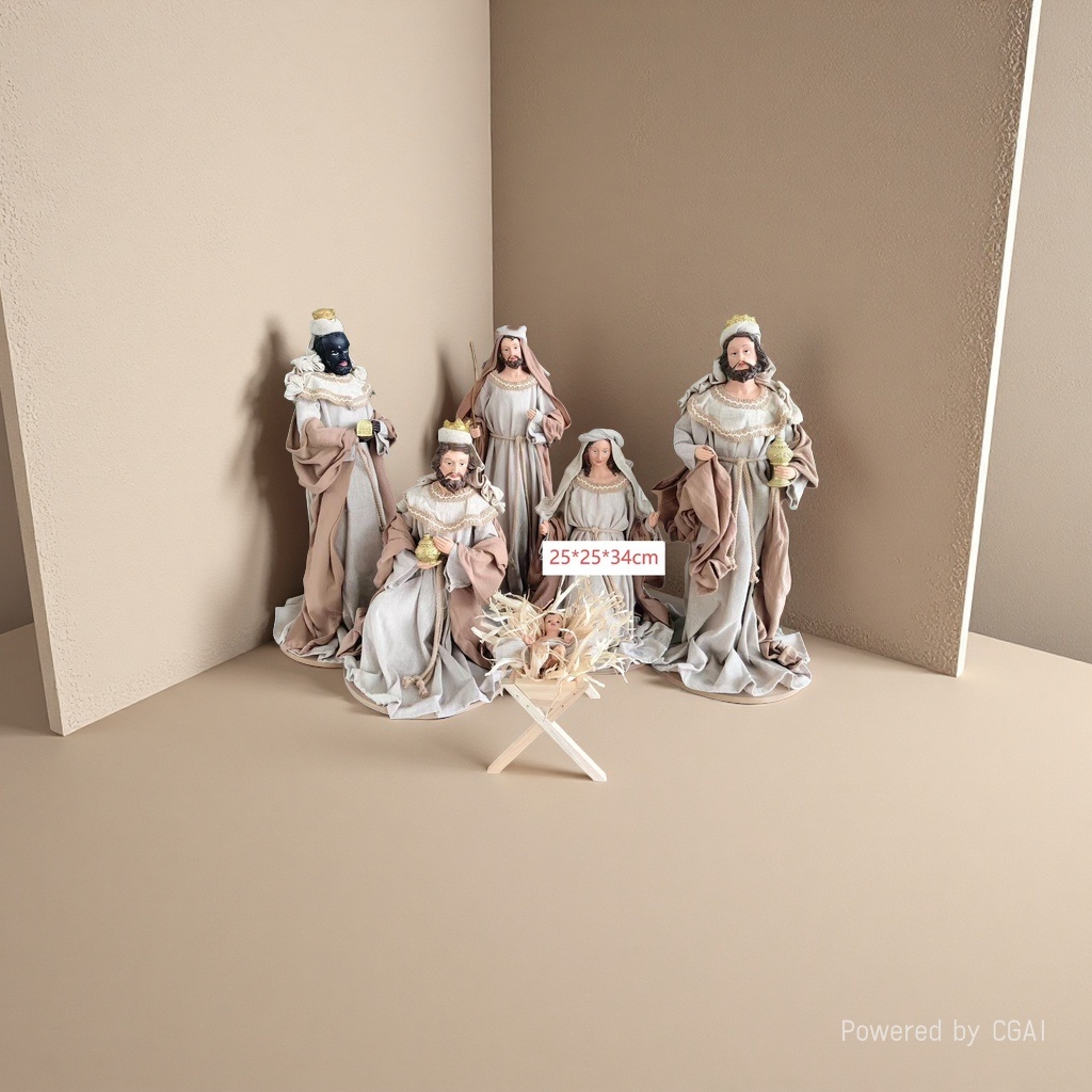 Cross-border gift church decoration Christmas ornaments, statue of Saint Joseph the Father, Christmas creative ornaments decoration details Picture