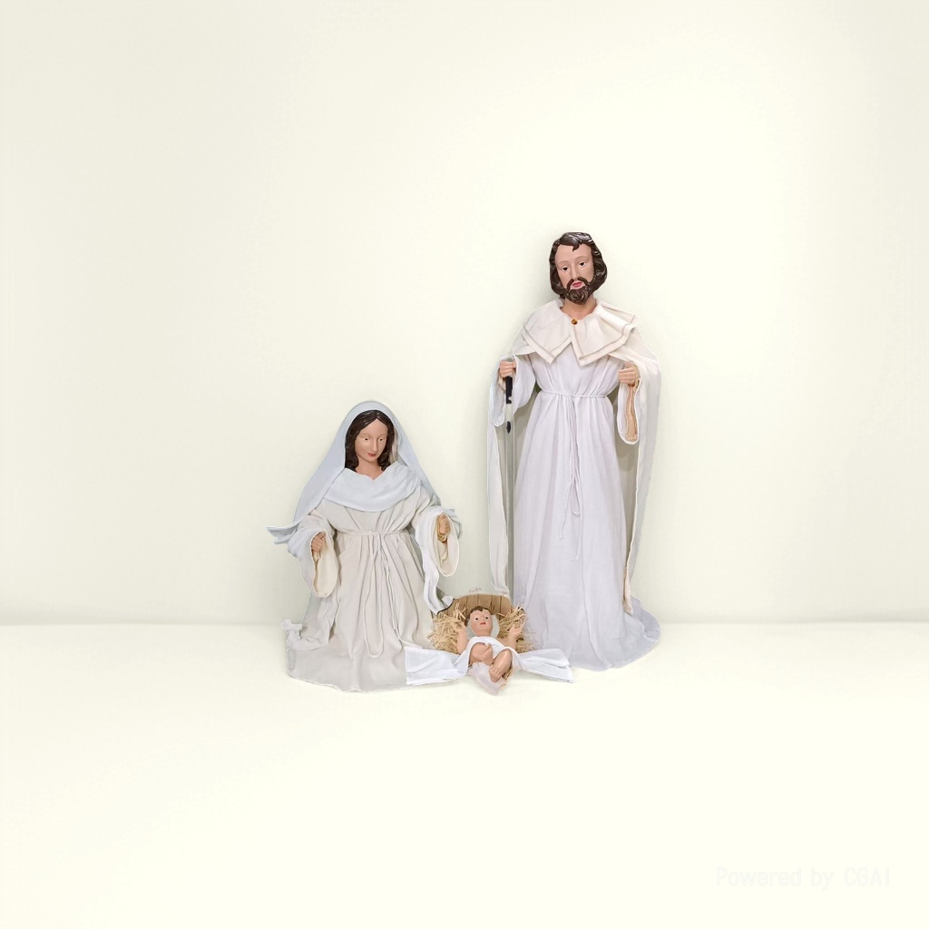 Medicine Buddha, Virgin Mary, Joseph Baby Jesus, resin Buddha statue set, religious statue and deity Specification image