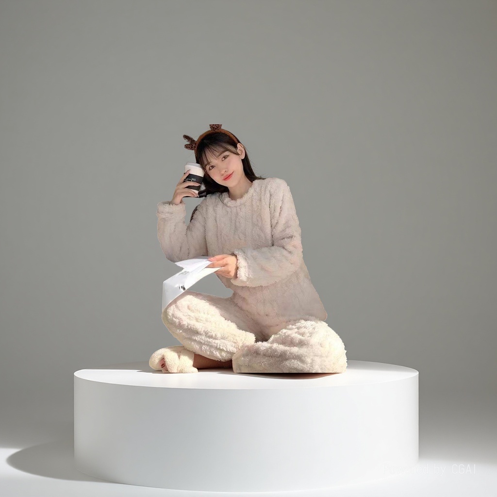 女士家居服实物图
