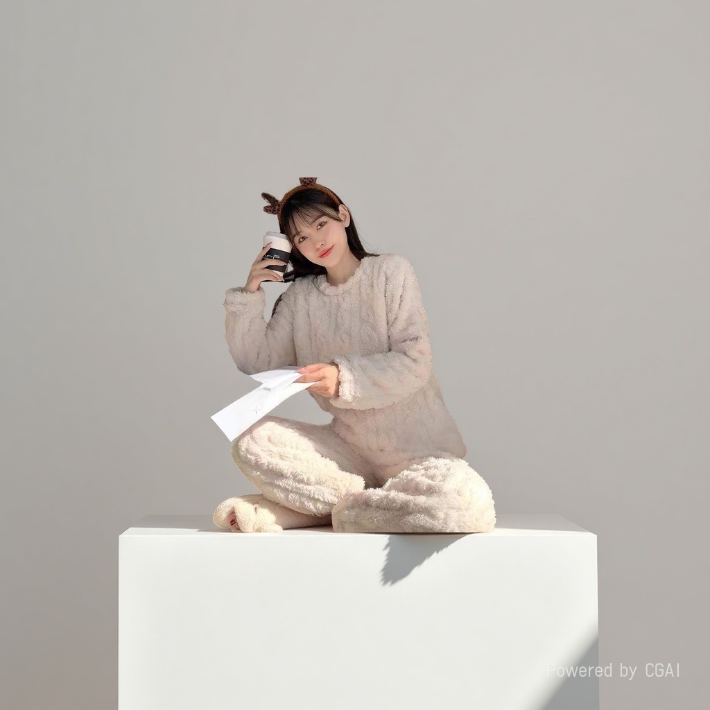 女士家居服实物图