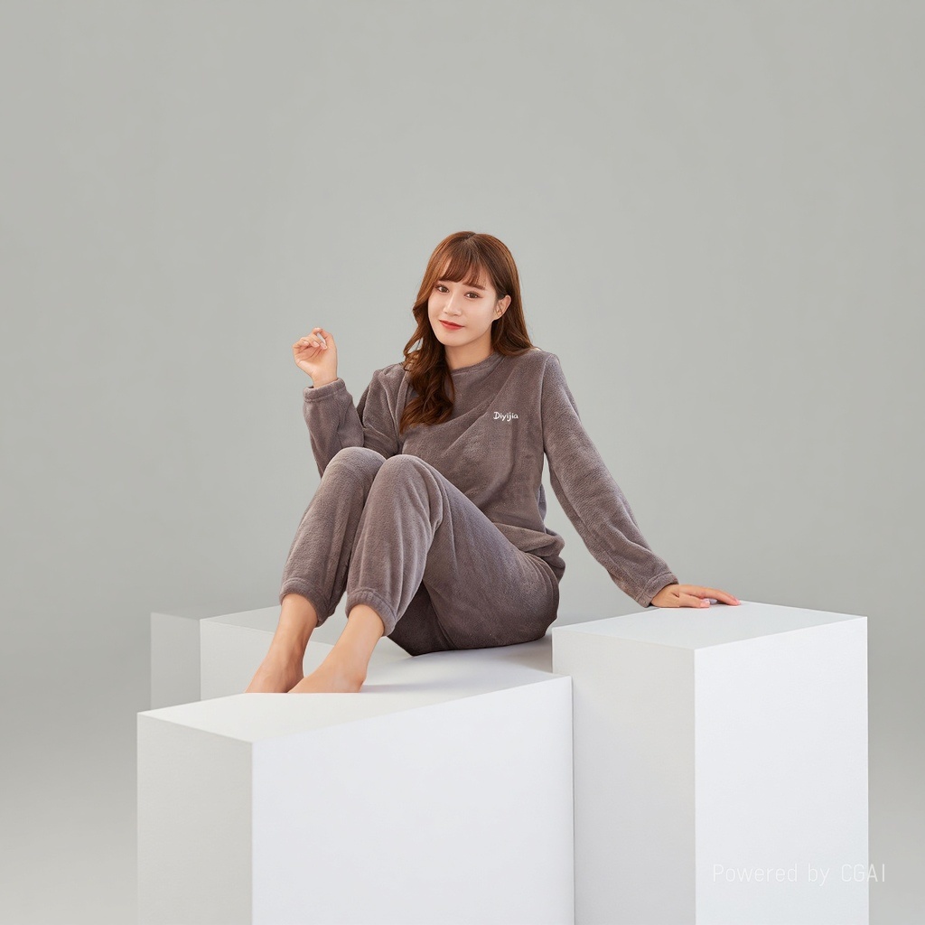 女士家居服实物图