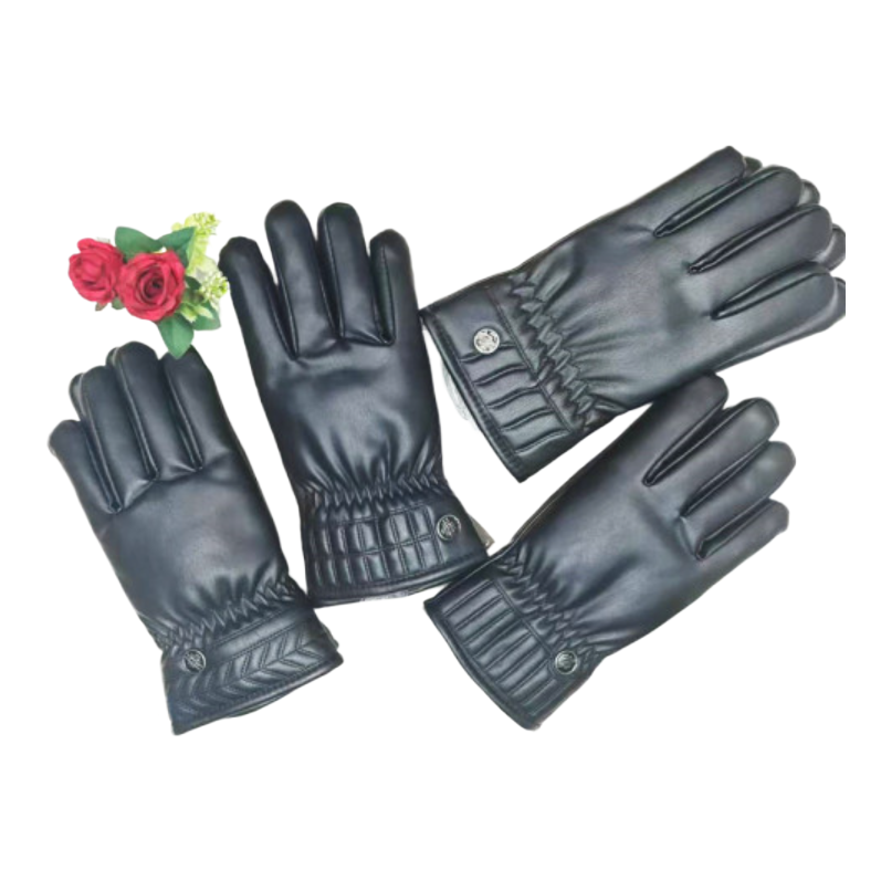 Adult warm gloves for skiing, waterproof and windproof, men's PU leather gloves for sports, outdoor, northern cycling, touch screen wholesale 085014158 Item Picture