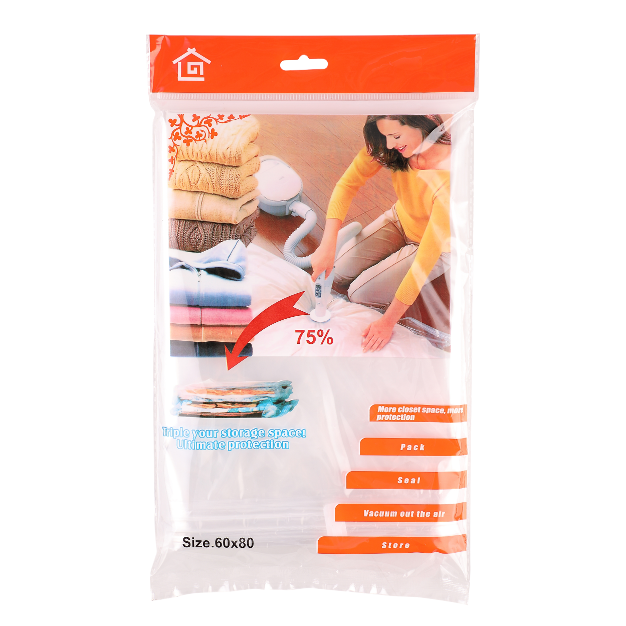 Vacuum compression bag, down jacket storage bag, vacuum machine quilt compression bag, 18L Item Picture